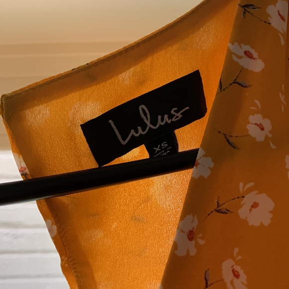 Lulus Fresh Picked Mustard Yellow Floral Print Backless Maxi Dress - Picture 6 of 7